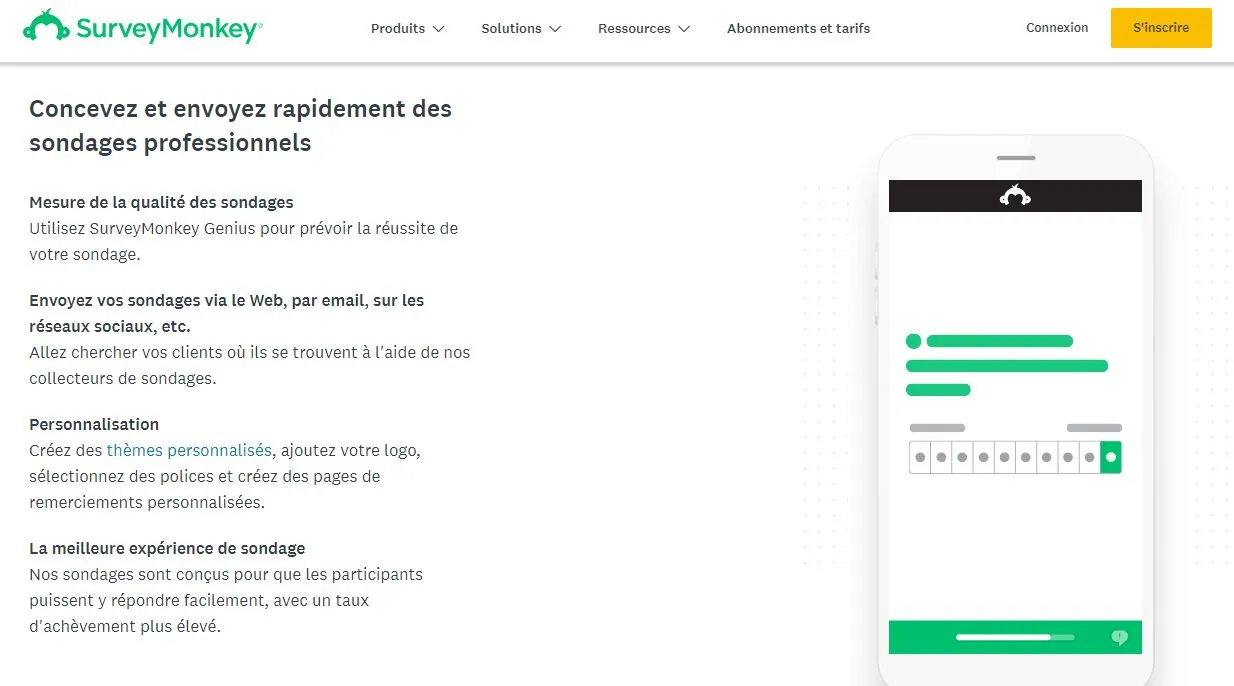 Les fonctionnalités personnalisables de SurveyMonkey