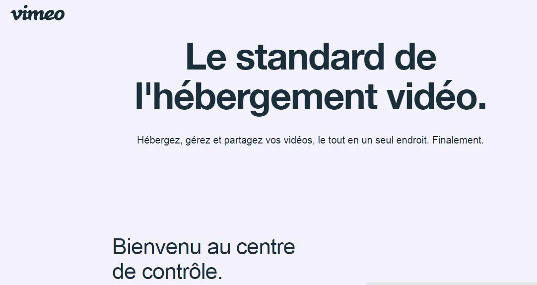 Vimeo : plateforme d'hébergement extérieur de vos vidéos de formation