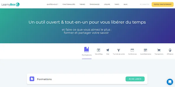 LearnyBox, un outil de business en ligne tout-en-un