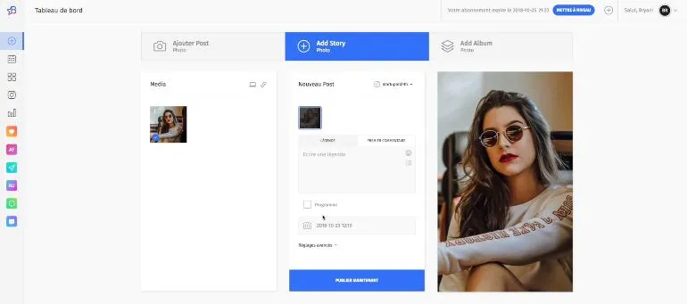 Les fonctionnalités de l'application Instaboss
