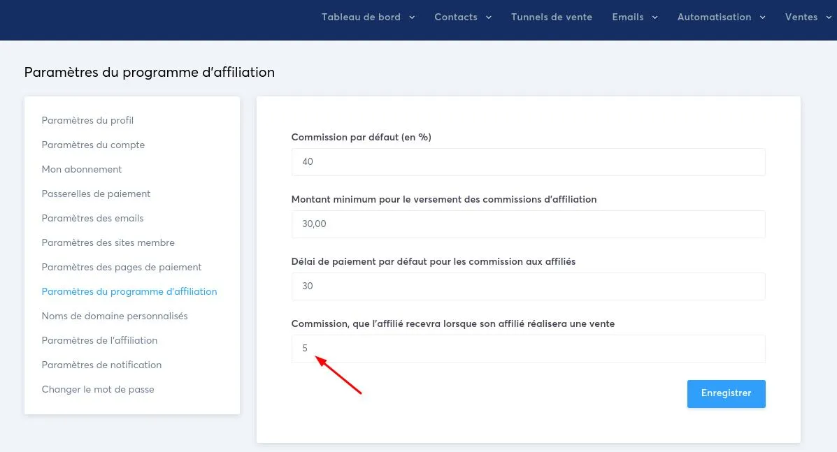 2eme niveau affiliation systeme