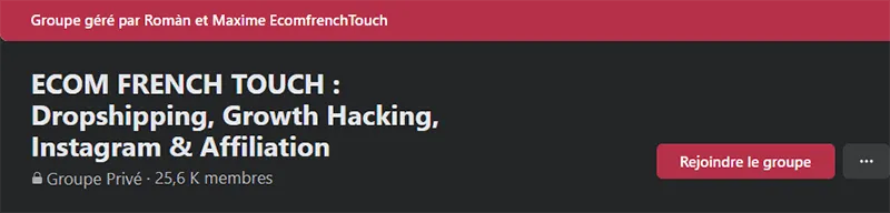 groupe facebook ecom french touch