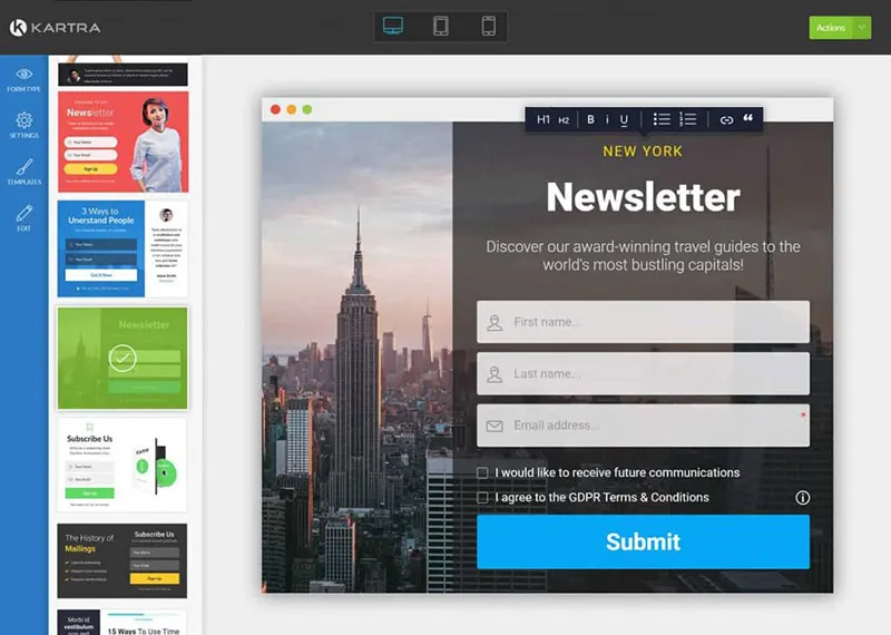 kartra creation page vente avis