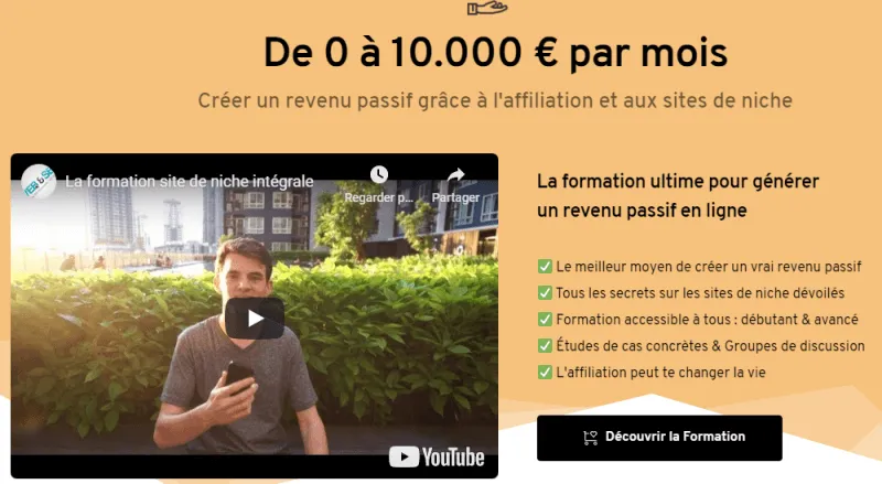 avis formation site niche web eo