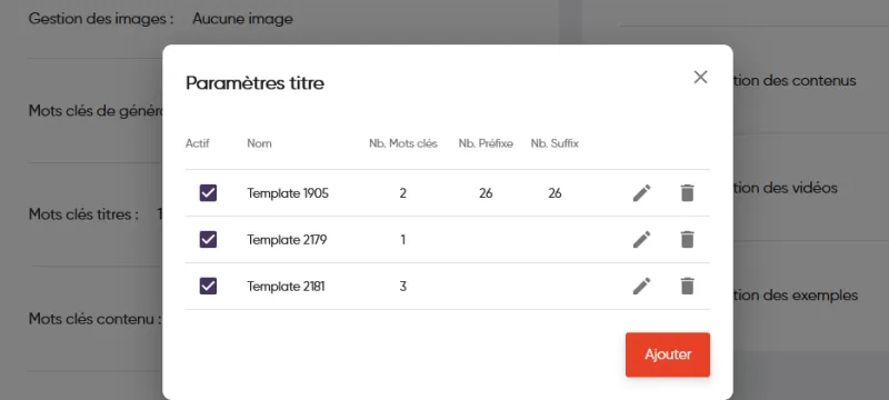 bhm generator parametres titre avis