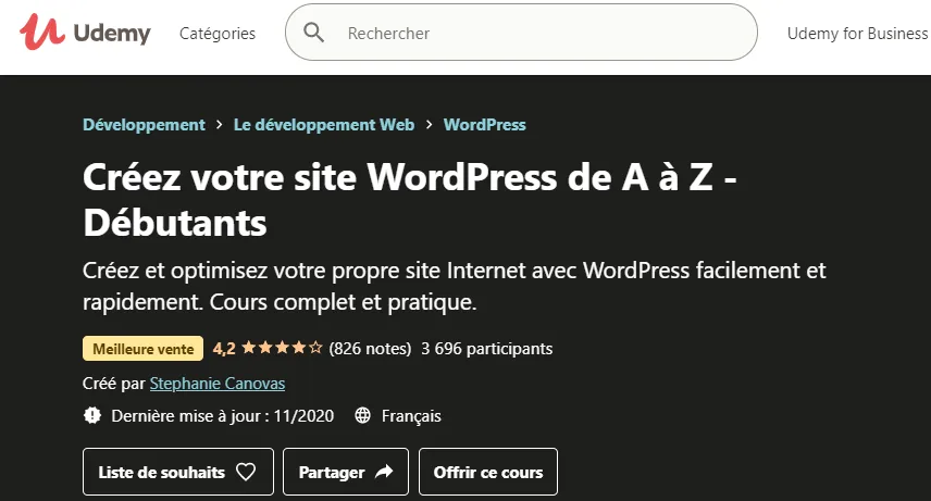 stephanie canovas meilleure formation wordpress
